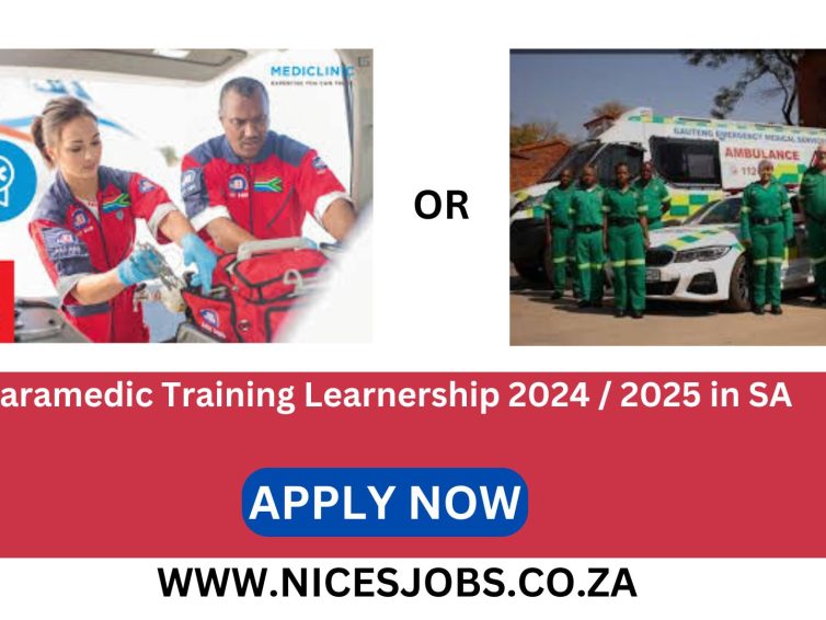 Paramedic Training Learnership 2024 / 2025 in SA